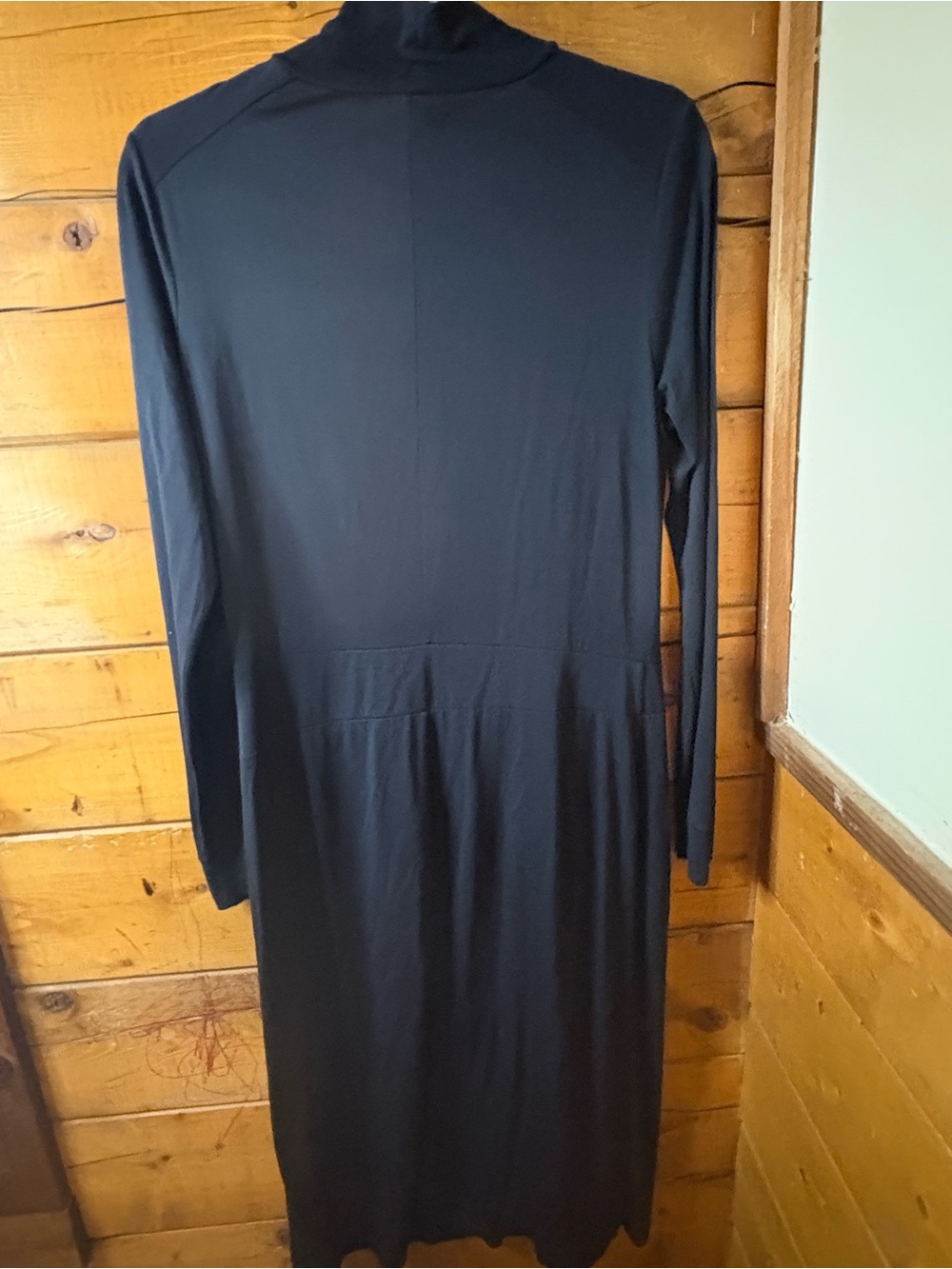 Rag & bone Black Long-Sleeve Turtleneck Midi Dress size large - Picture 7 of 12